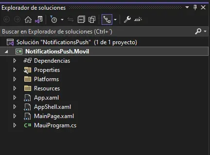 Proyecto MAUI creado